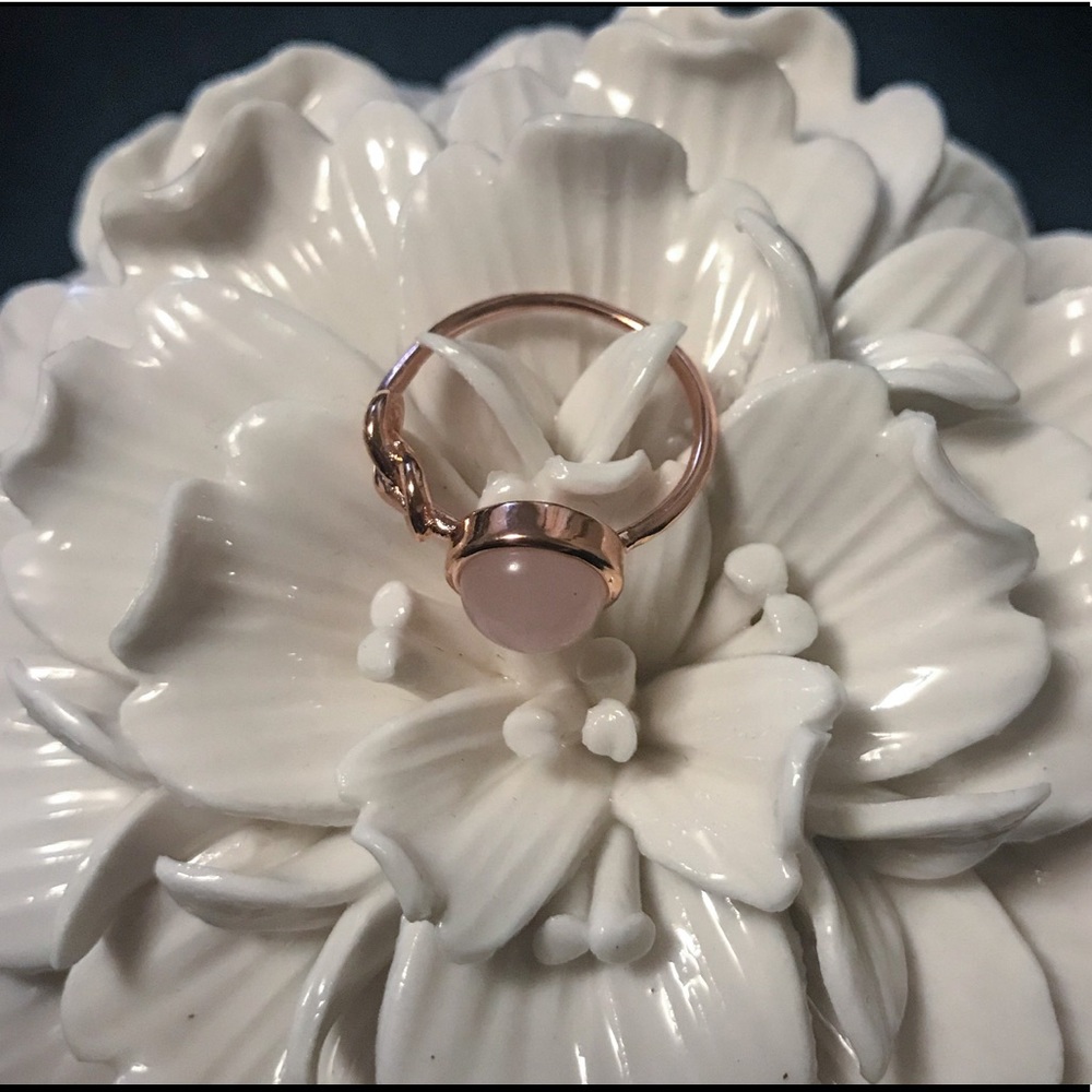 Pink Stone Knot Ring 6, 8 - Picture 3 of 5
